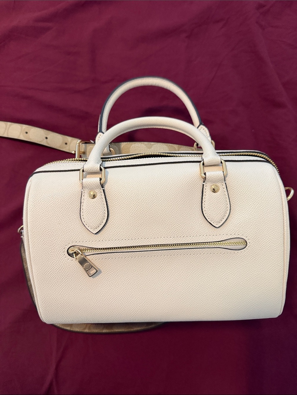 Coach ROWAN SATCHEL WITH SIGNATURE CANVAS DETAIL - Picture 3 of 3